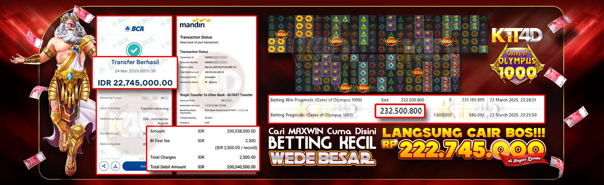 JACKPOT 232 JUTA